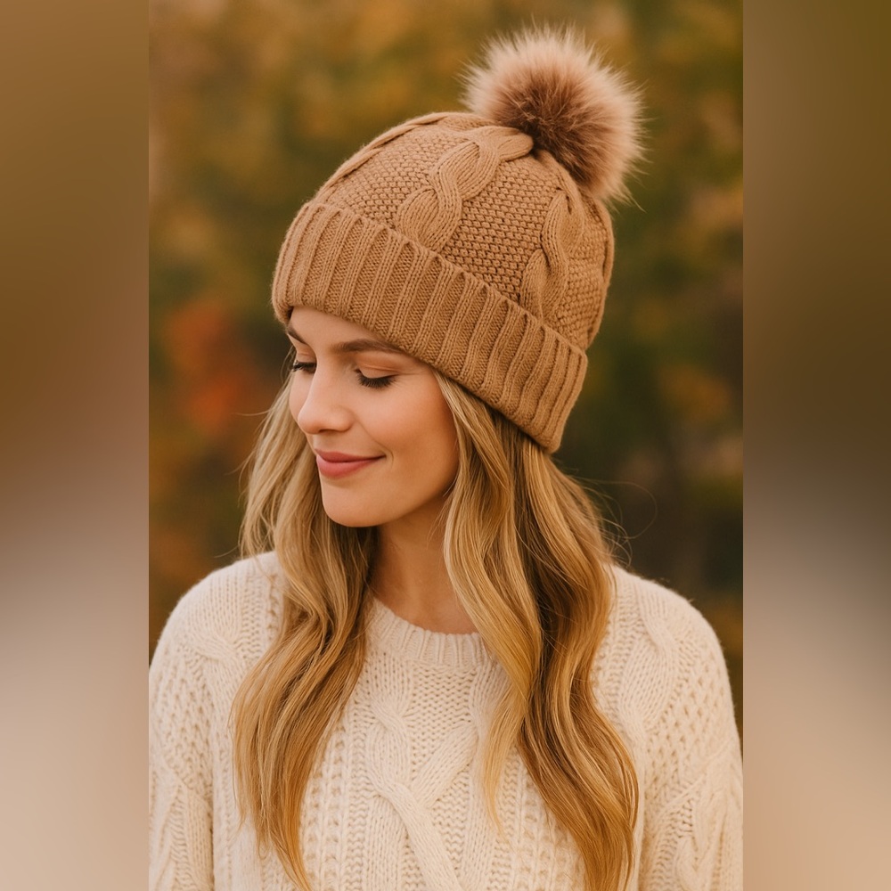 🧤 “ Cabin Babe “ Pom Beanie | Various Colors - Picture 12 of 12